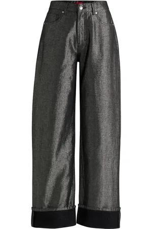 HUGO BOSS Metallic hgh-waisted jeans