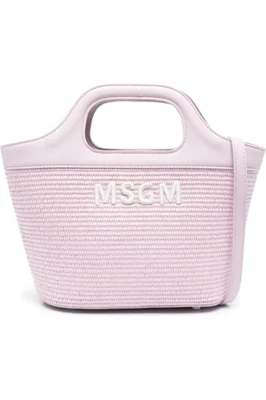 Msgm Raffia tote bag