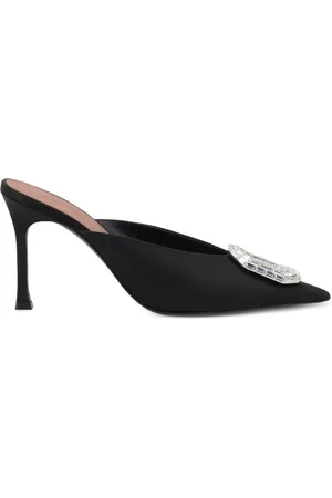 Amina Muaddi 90mm Camelia mules
