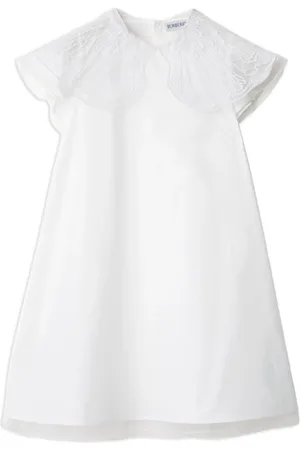 Burberry Tulle-collar cotton dress