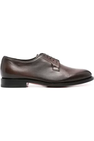 santoni Leather derby shoes