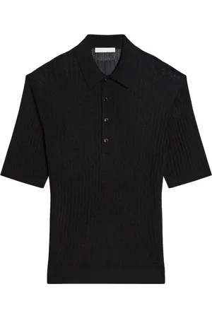Helmut Lang Ribbed-knit polo shirt