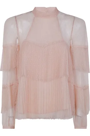 Twin-Set Ruffled tulle blouse