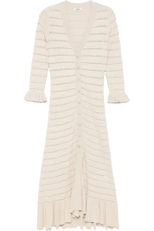 Sandro Crystal-embellished midi dress