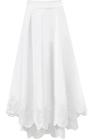 Alejandra Alonso Rojas Broderie midi skirt