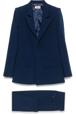 Elisabetta Franchi Logo-detailed crepe suit
