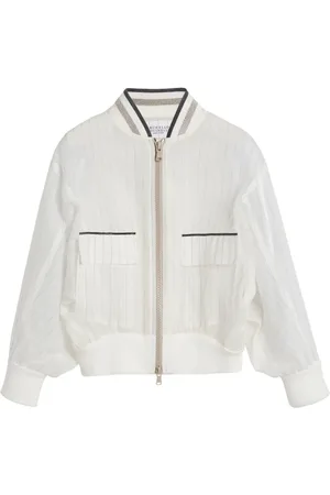 Brunello Cucinelli Striped bomber jacket