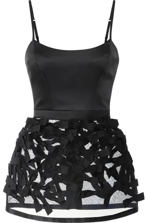 Elisabetta Franchi Bow-embellished satin dress