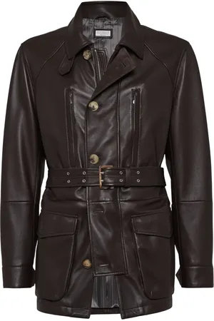 Brunello Cucinelli Leather parka jacket