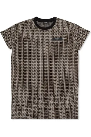 Balmain Monogram-jacquard T-shirt dress
