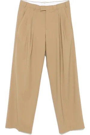 A PAPER KID Pleat-detailing trousers