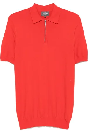 ERIC BOMPARD Zip-up piqu?? polo shirt