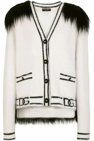 Dolce & Gabbana Faux-fur panelled cardigan