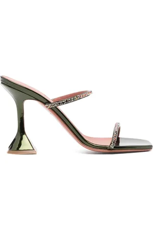 Amina Muaddi Open square toe sandals