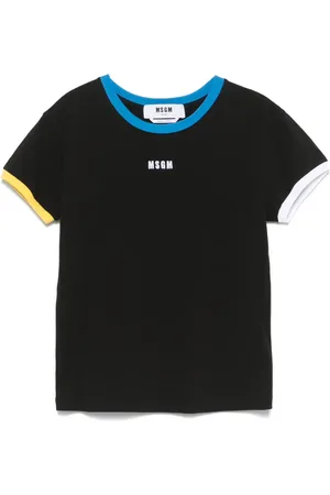 Msgm Logo-embroidered T-shirt