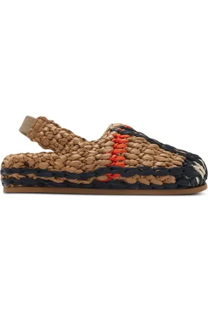 Burberry Woven raffia sandals