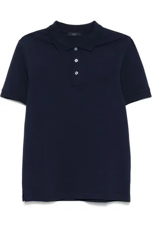 FAY Piqu??-weave polo shirt