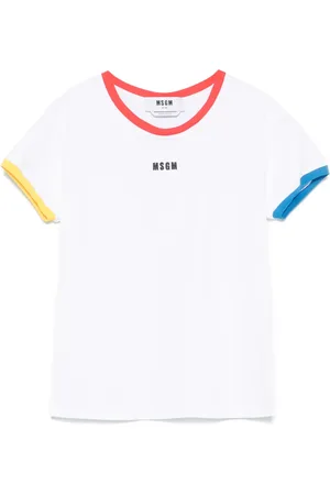 Msgm Logo-embroidered T-shirt