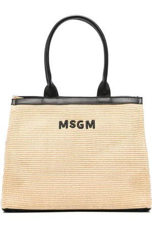 Msgm Logo-embroidered tote bag