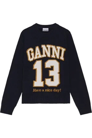 Ganni Logo-jacquard sweater