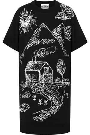 Moschino Chalk-print T-shirt dress