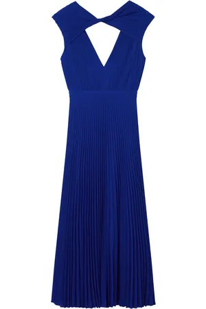 ST. JOHN Pleated midi dress