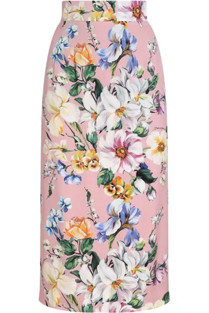 Dolce & Gabbana Floral-print midi skirt