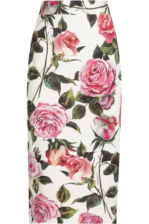 Dolce & Gabbana Floral-print midi skirt