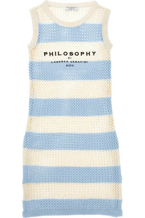 PHILOSOPHY DI LORENZO SERAFINI Striped knitted dress