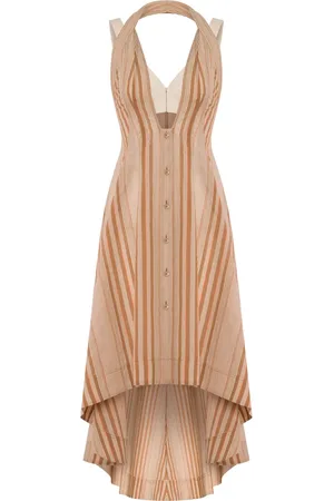 Alberta Ferretti Striped midi dress
