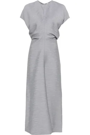 Totême Slouch-waist crinkled maxi dress