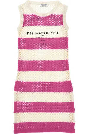 PHILOSOPHY DI LORENZO SERAFINI Striped knitted dress