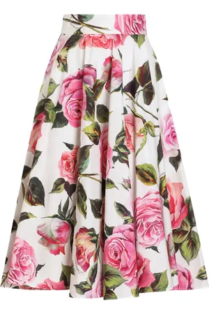 Dolce & Gabbana Floral-print midi skirt