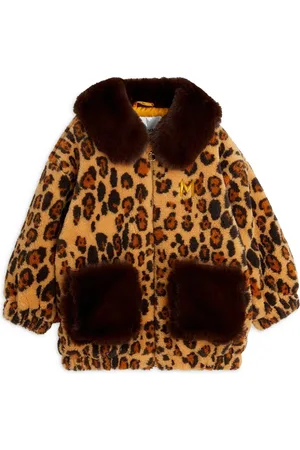 Mini Rodini Leopard faux-fur jacket