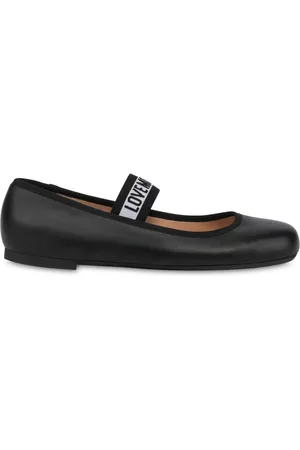 Moschino Logo-strap ballet flats