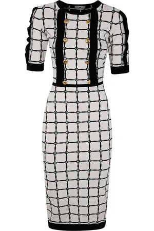 Elisabetta Franchi Logo-jacquard midi dress