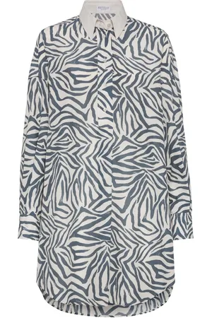 Brunello Cucinelli Cotton-silk shirt dress