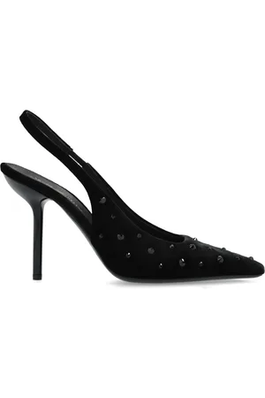 Emporio Armani 100mm velvet pumps