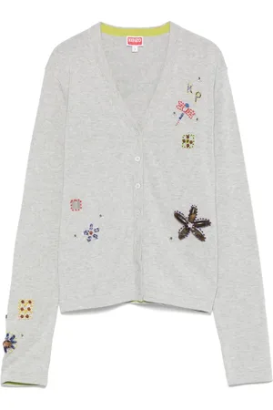 Kenzo Embroidered cotton cardigan