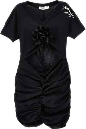 PHILOSOPHY DI LORENZO SERAFINI Flower-embellished stretch dress