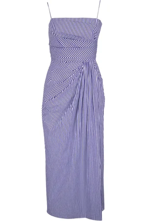 ADAM LIPPES Striped cotton dress
