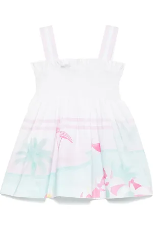 Lapin House Beach-print dress