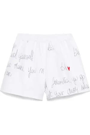 Simonetta Embroidered-logo shorts