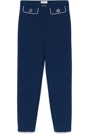 Elisabetta Franchi Horsebit-detail crepe trousers