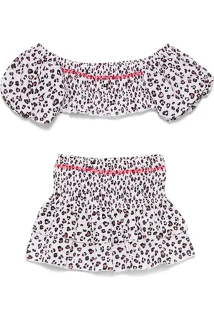 MONNALISA Leopard-print skirt set