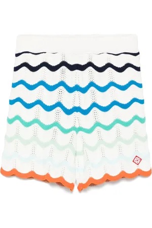 Casablanca Gradient Wave crochet shorts