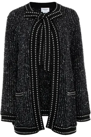 Thom Browne Tweed-detail open cardigan