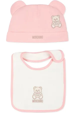 Moschino Teddy Bear beanie and bib set