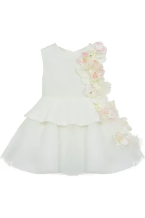 Lapin House Floral-appliqu?? dress
