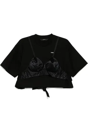 pushBUTTON Bra point cropped top